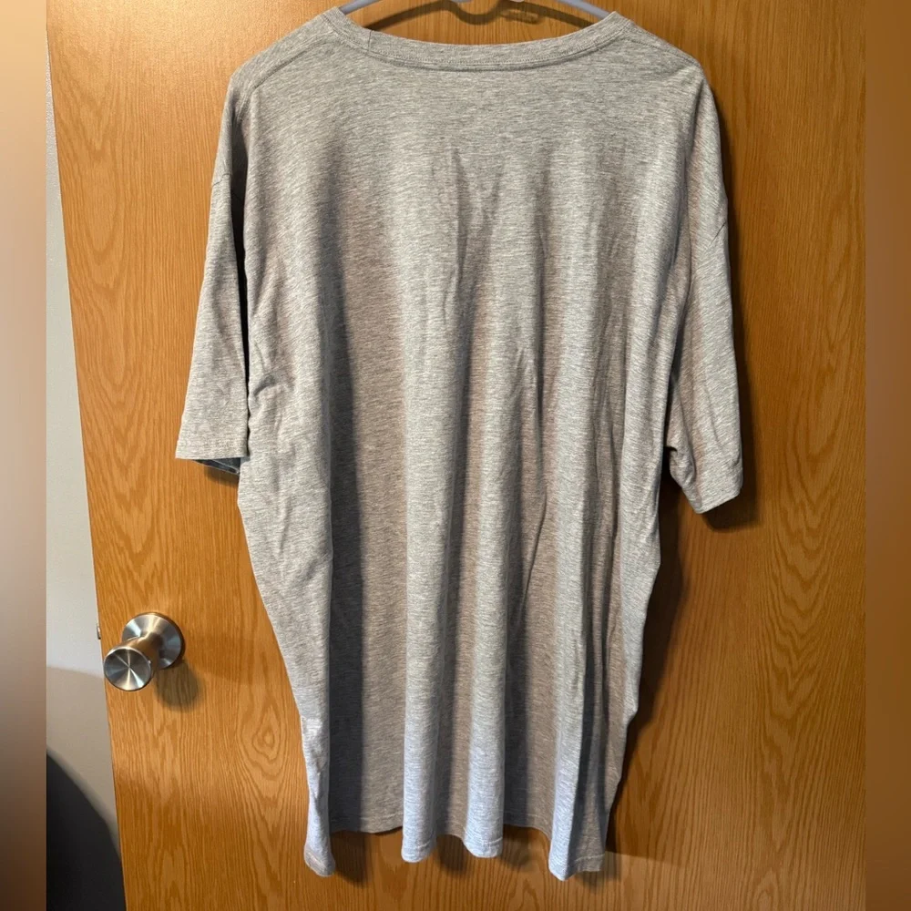 The North Face Men's Short Sleeve Logo Tee - Light Gray with Black Logo